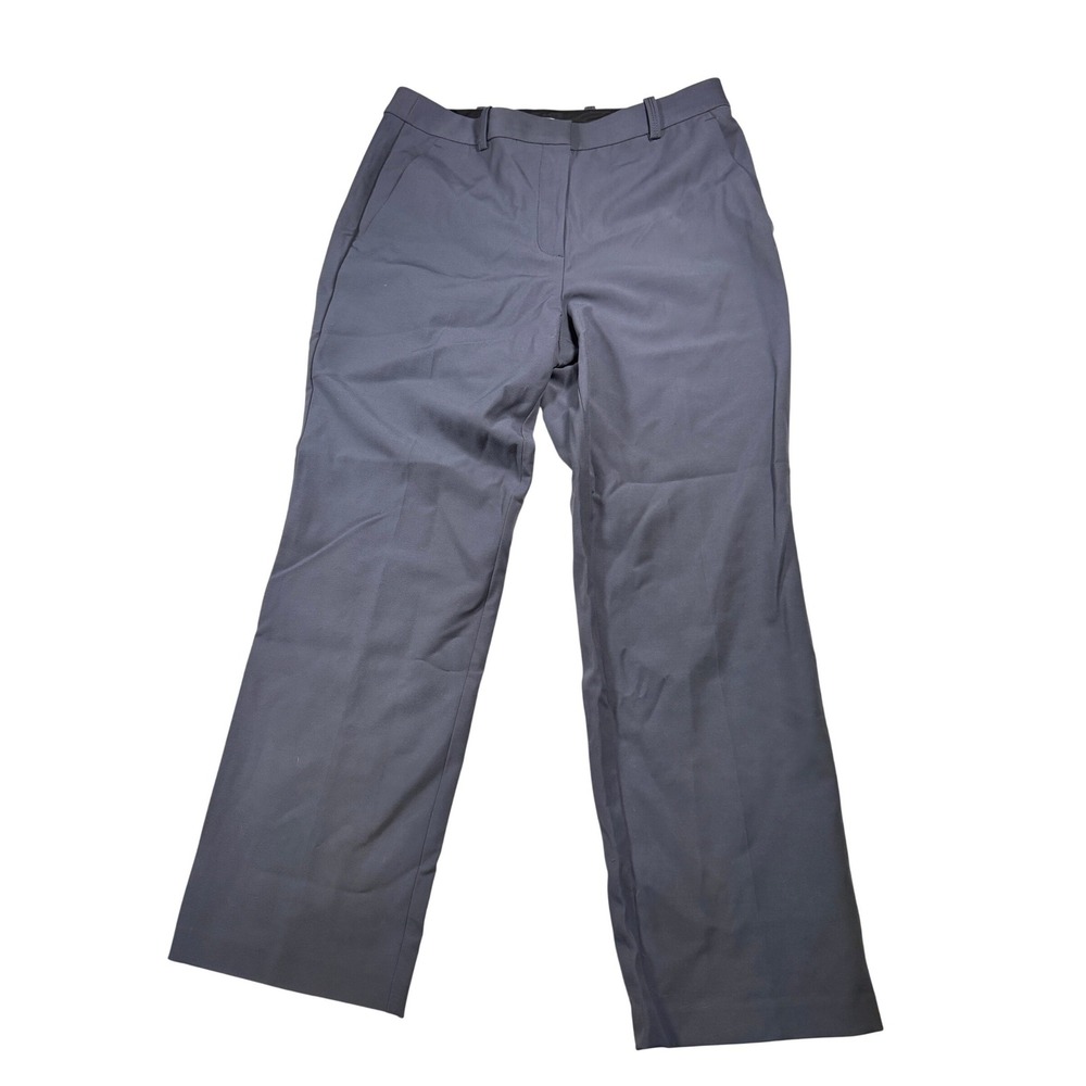 Rebecca Taylor Womens 12 Charcoal Gray Wide Leg Trousers Pants Viscose Blend